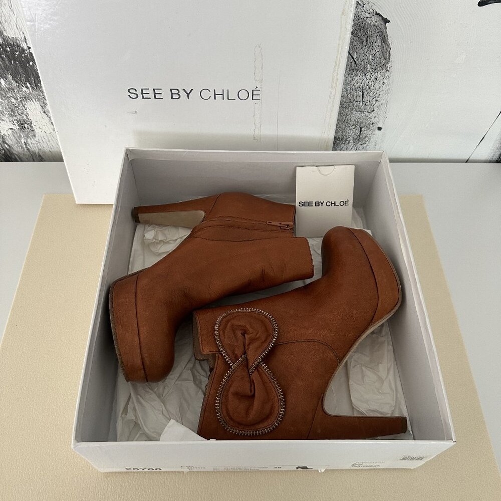 See By Chloe Tan Bow Heel